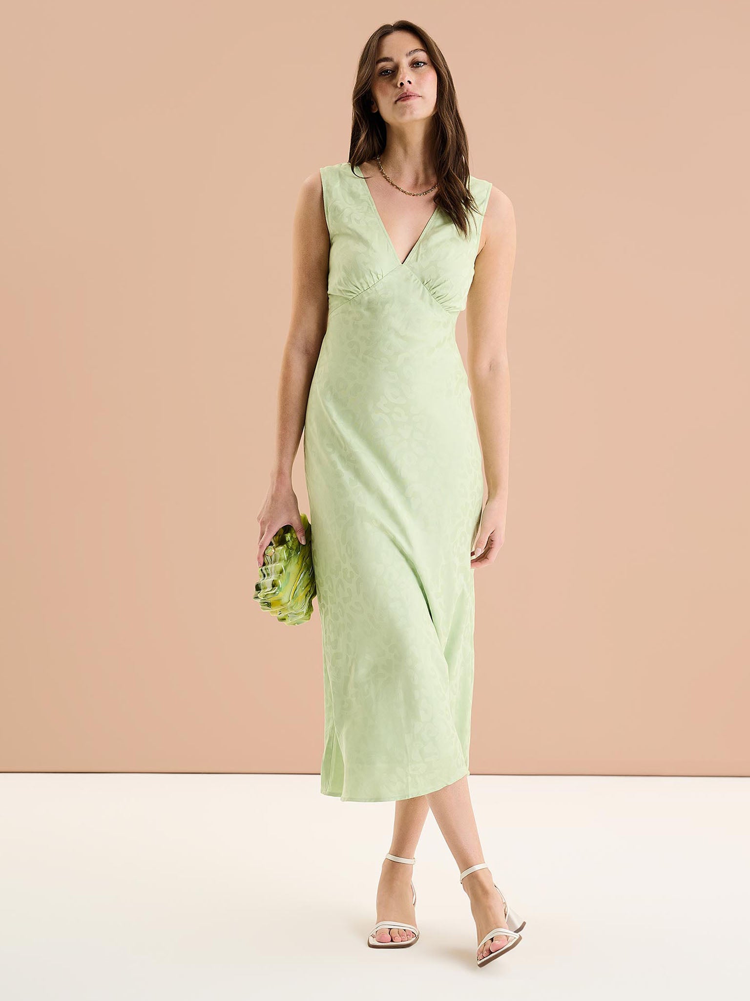 Iris Maxi Dress in Pistachio Green | OMNES | Dresses | Occasion wear |  Sustainable & Affordable Clothing | Shop Women's Fashion