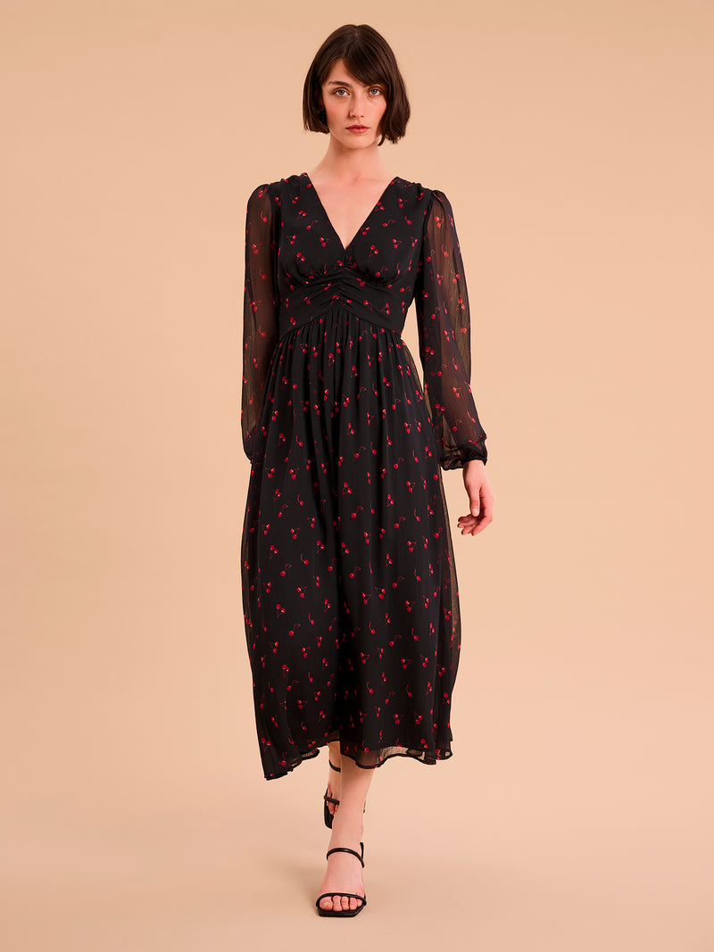 Gabriella Dress in Cherry Print