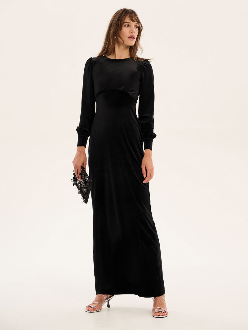 Aeryn Velvet Dress in Black