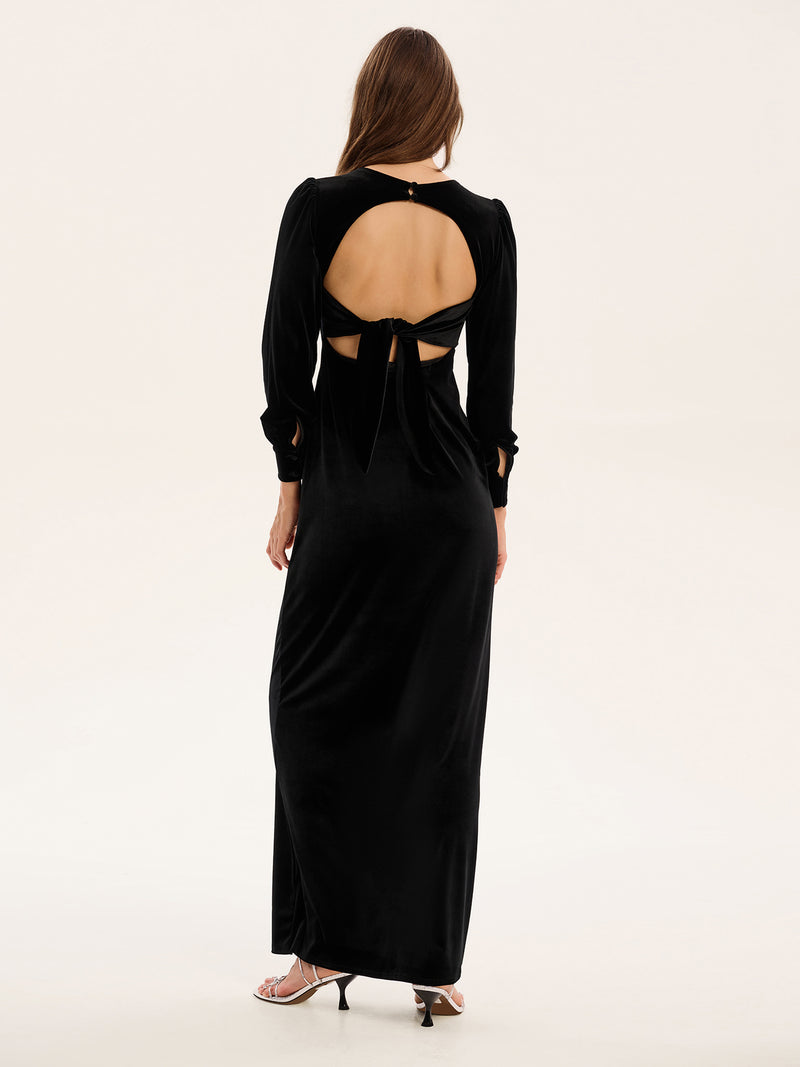 Aeryn Velvet Dress in Black