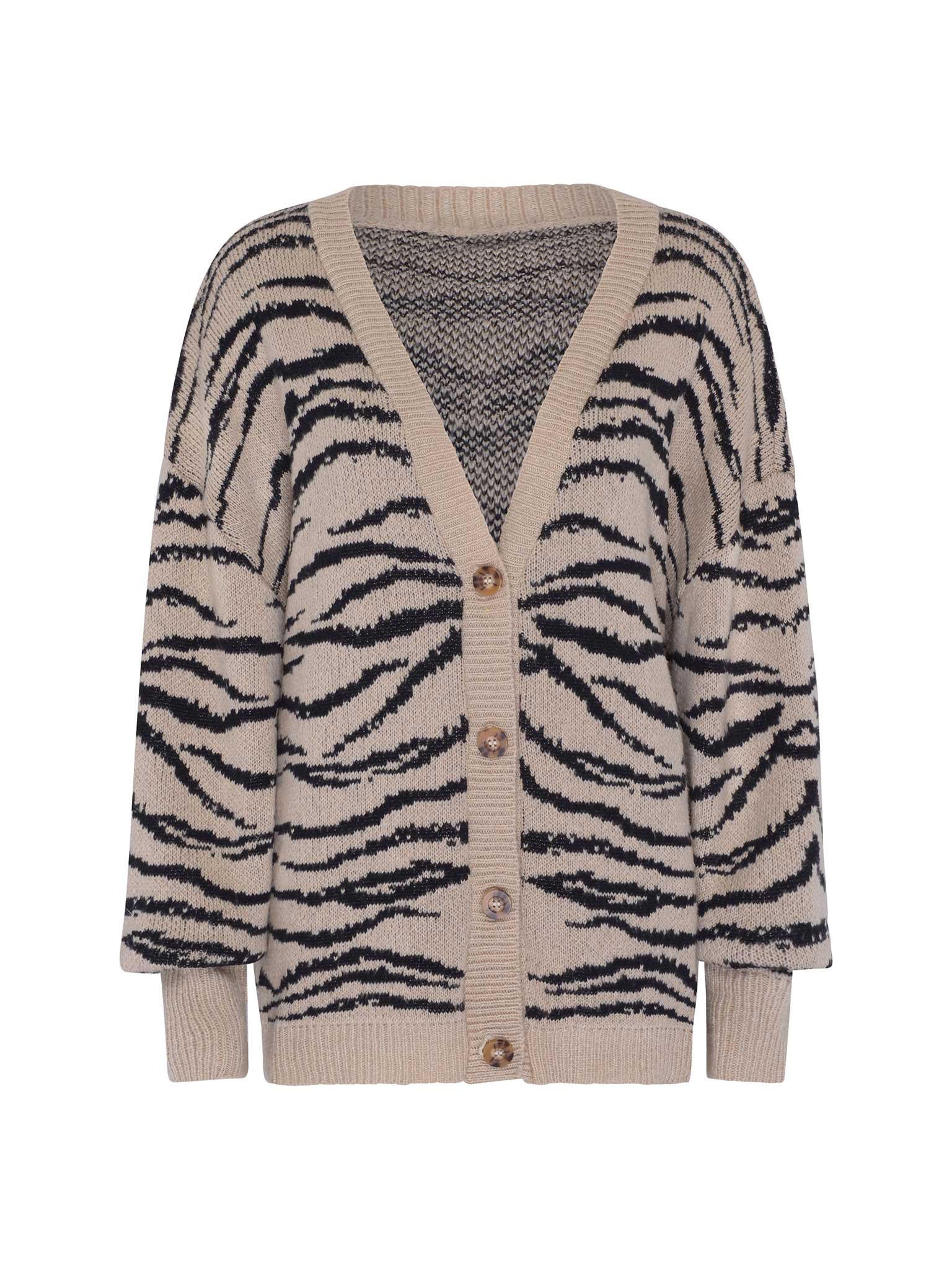 Zebra Cardigan Sweater oversized cheapest