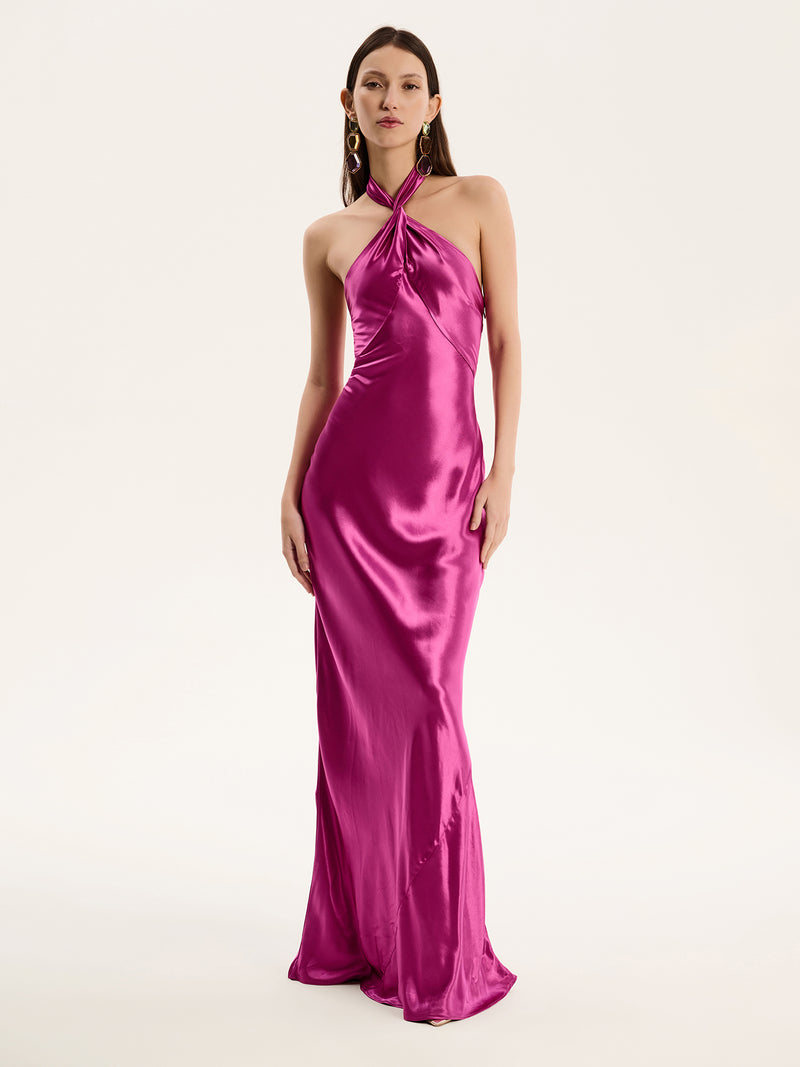 Arles Dress in Magenta