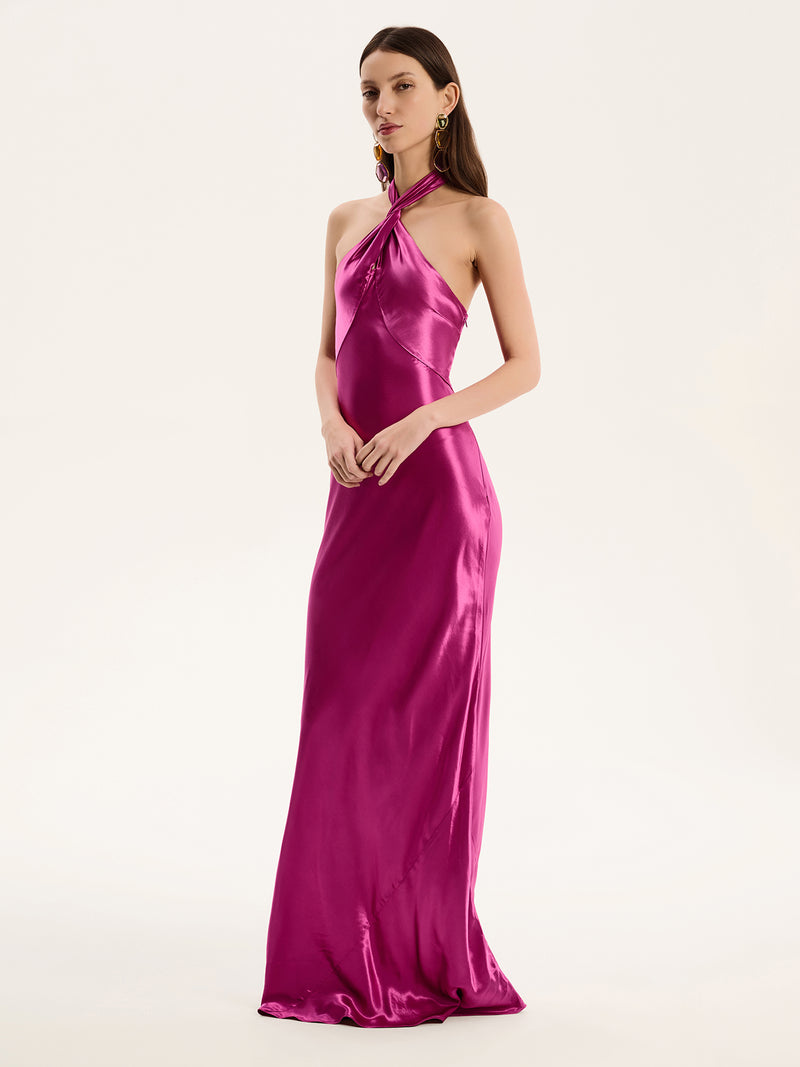 Arles Dress in Magenta