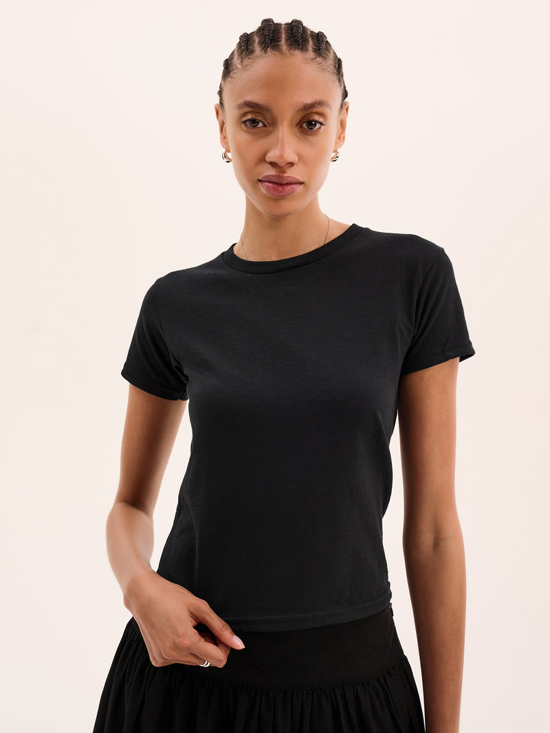 Jill Baby Tee in Black