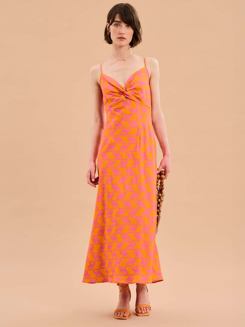Blossom Geo Print Strappy Dress