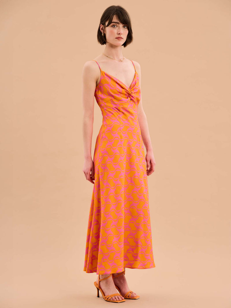Blossom Geo Print Strappy Dress