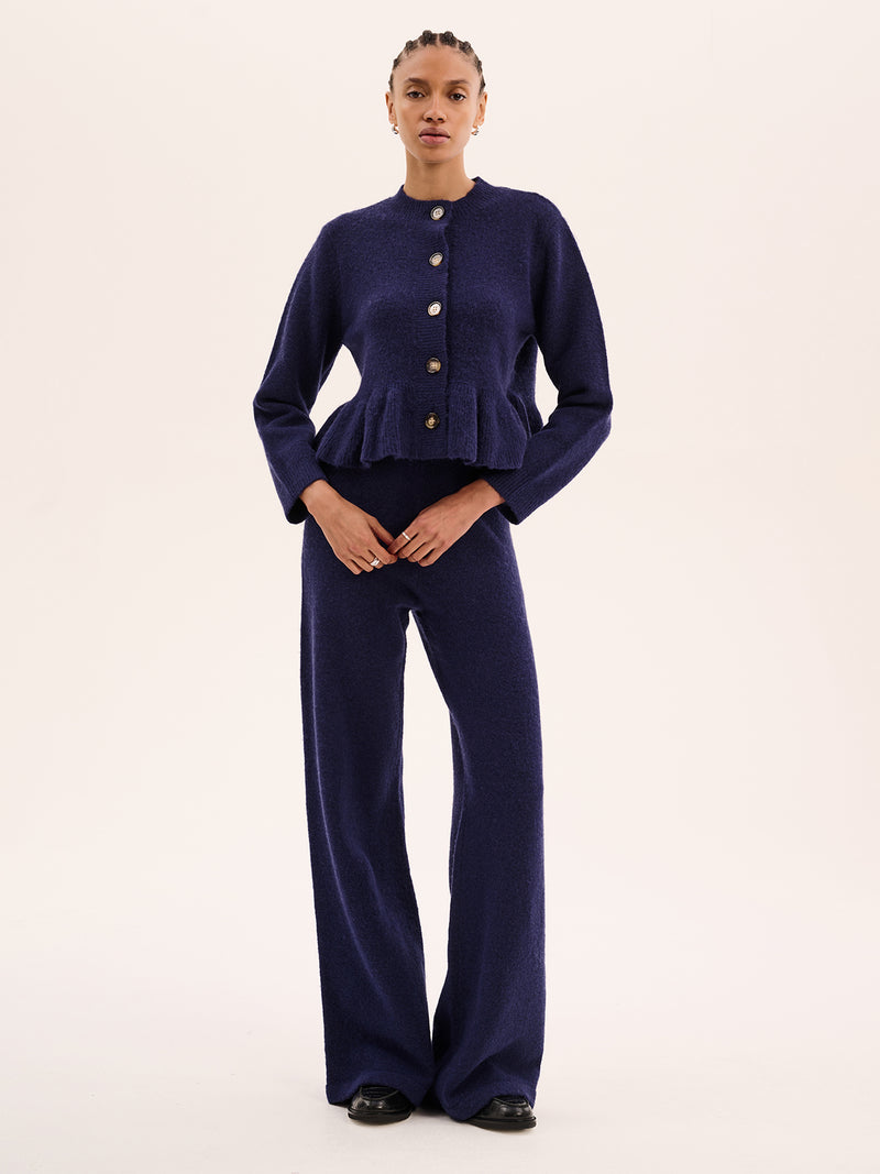 Kenny Knit Trouser in Navy