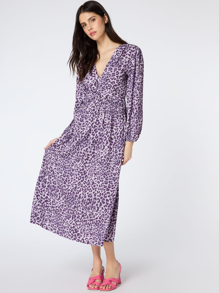 Purple 2024 cheetah dress