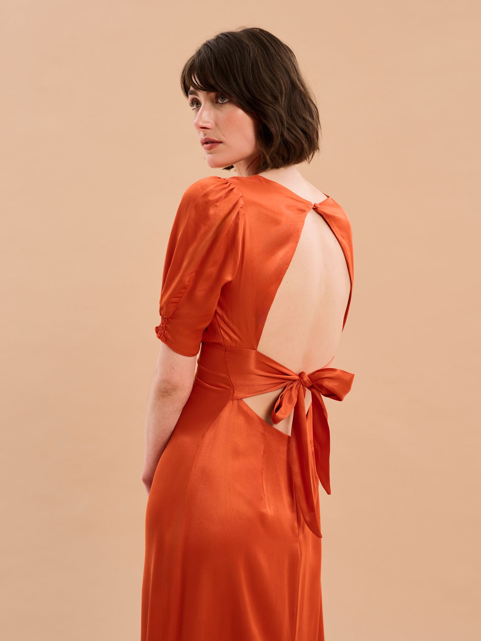 Brick orange dress hotsell