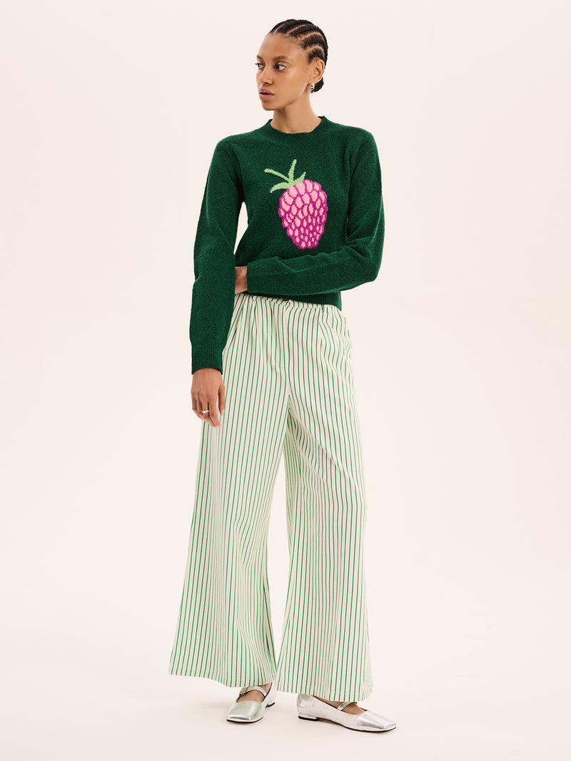 Pia Raspberry Jumper in Green