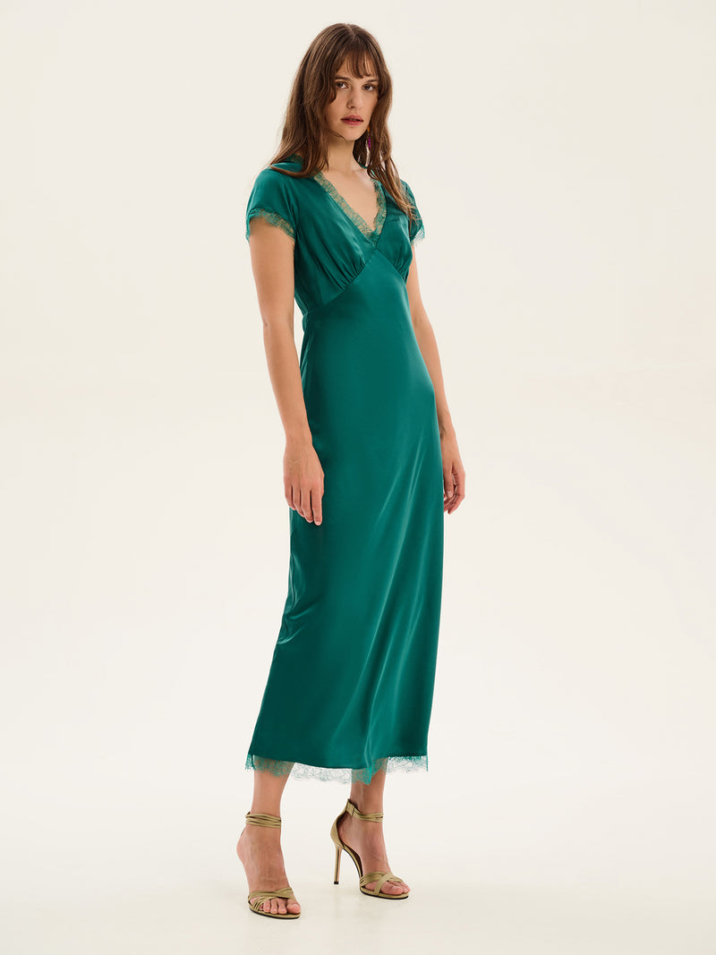 Woolf Dress in Alpine Green