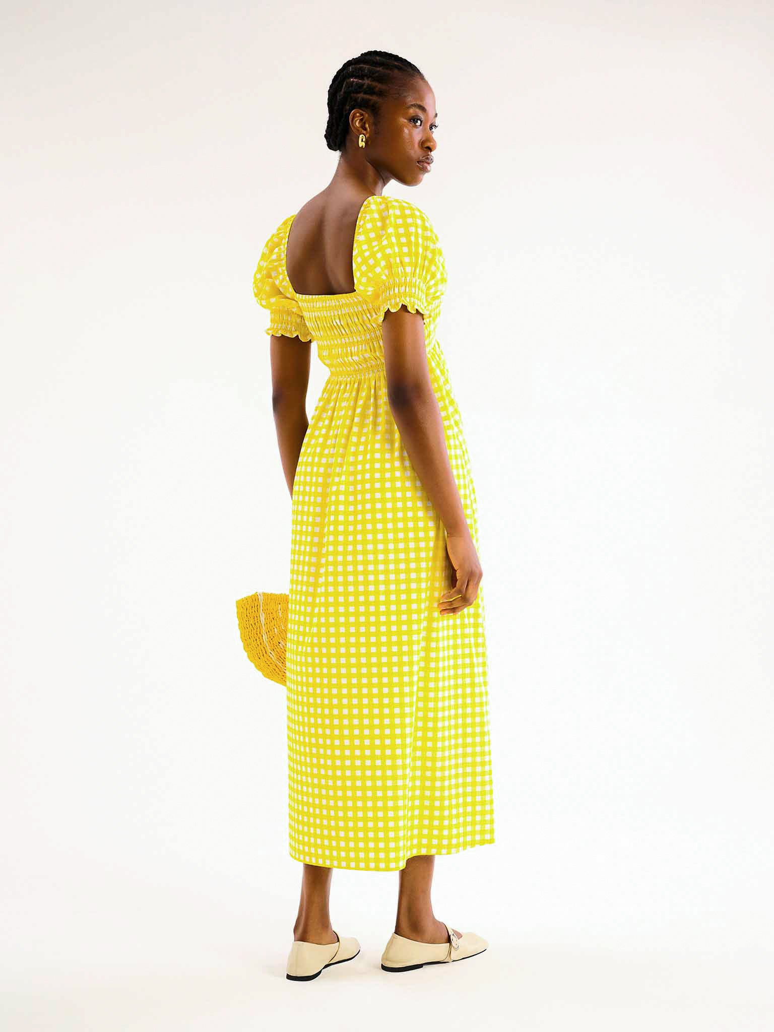 Principles yellow gingham dress best sale