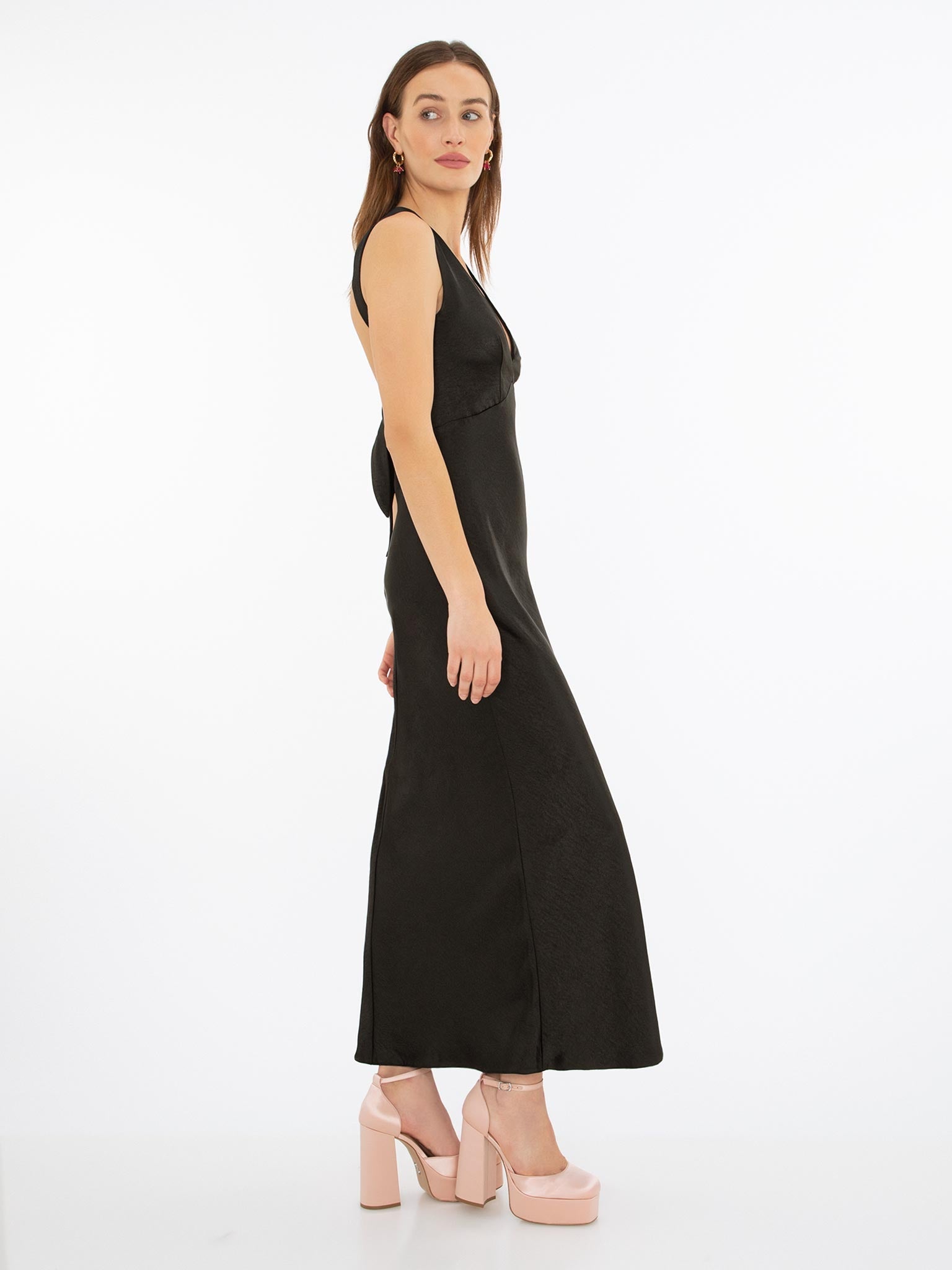 Black tie outlet back dress