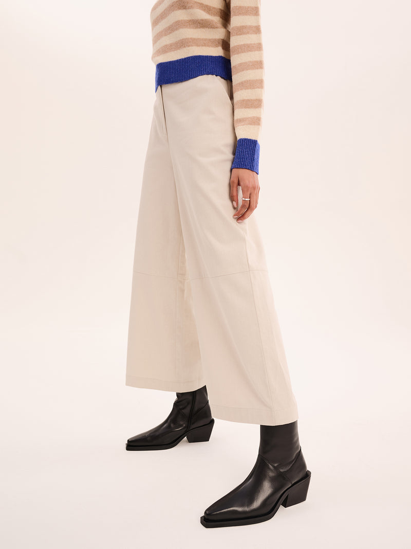 Tasmin Trouser in Ecru