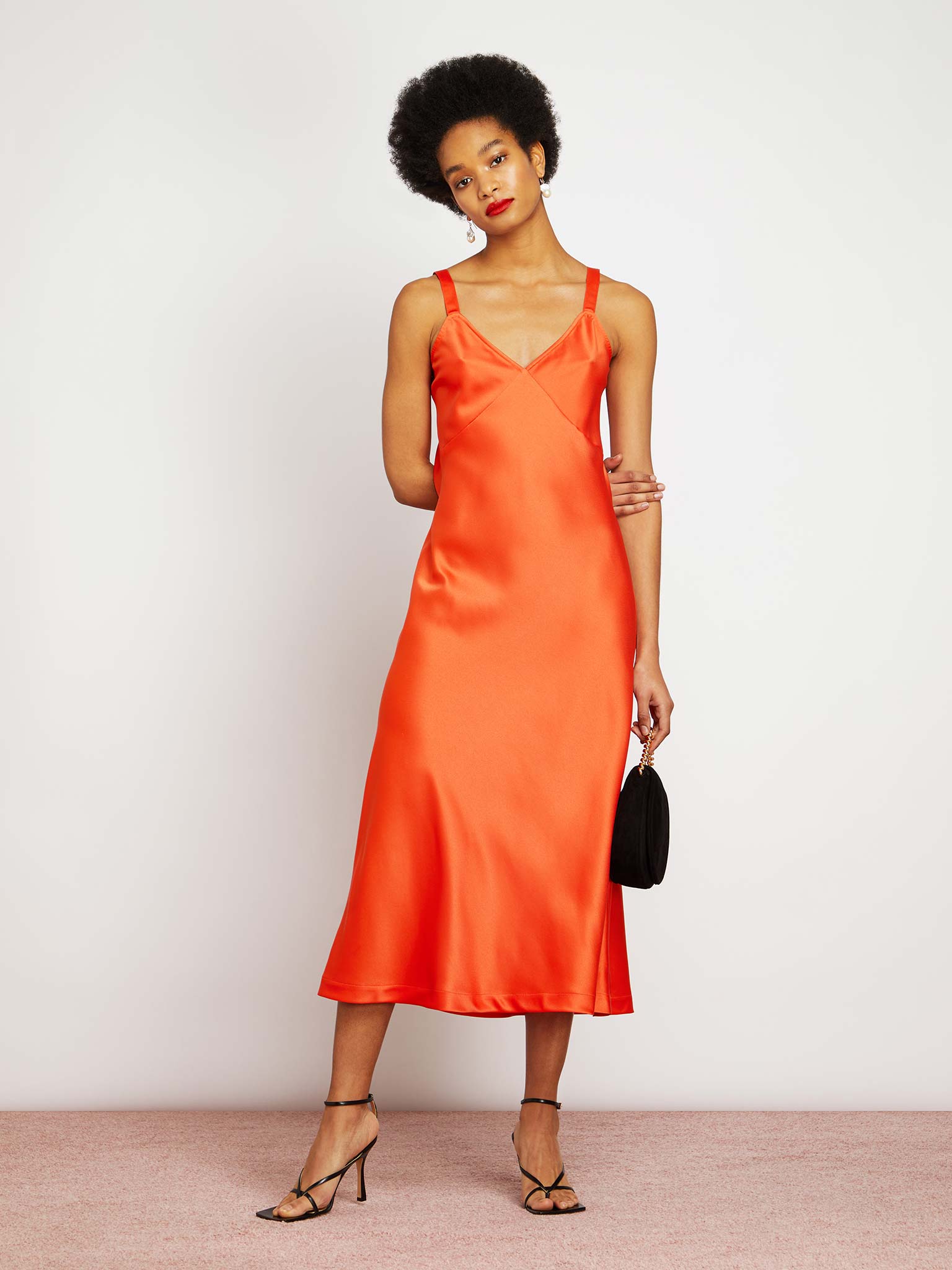 Topshop orange sale slip dress